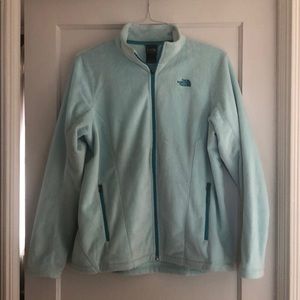 Aqua and turquoise North Face fleece